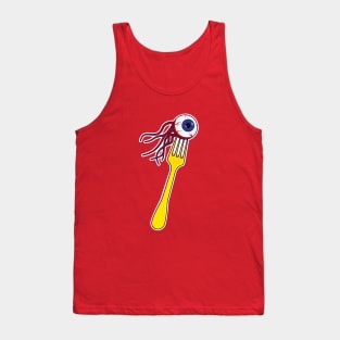 Creepy Eyeball on Fork Tank Top